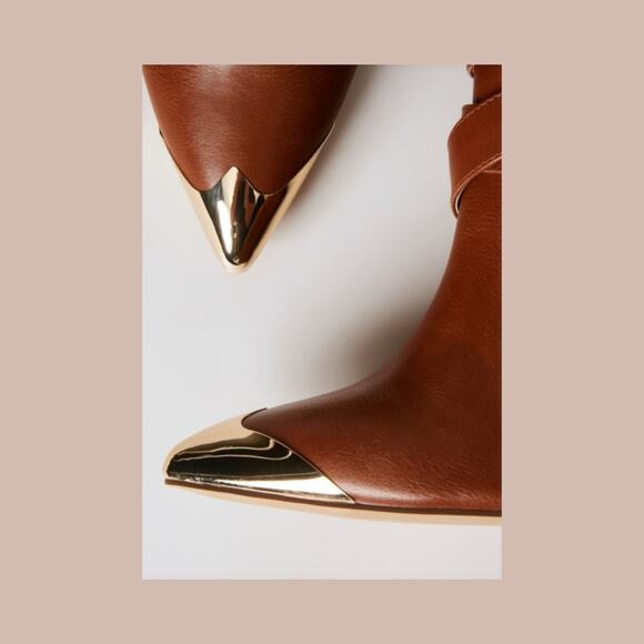 Shoe Dazzle 
Stevie Heeled Ankle Boot in Brown - Picture 5 of 8